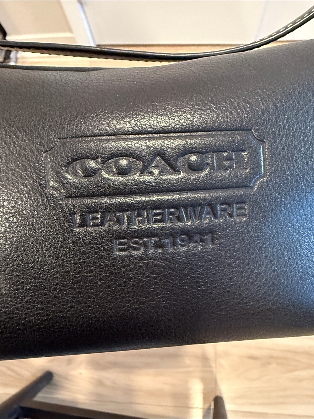 Coach Baguette Smooth Leather Purse Hobo LEATHERWARE EST 1941 Black Small Mini - Picture 11 of 12